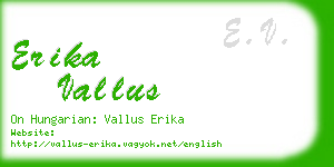 erika vallus business card